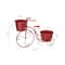 Glitzhome® 21.5'' Red Metal Bicycle Plant Stand